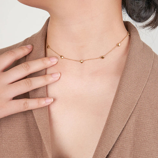 Cute Simple Luck Heart Necklaces