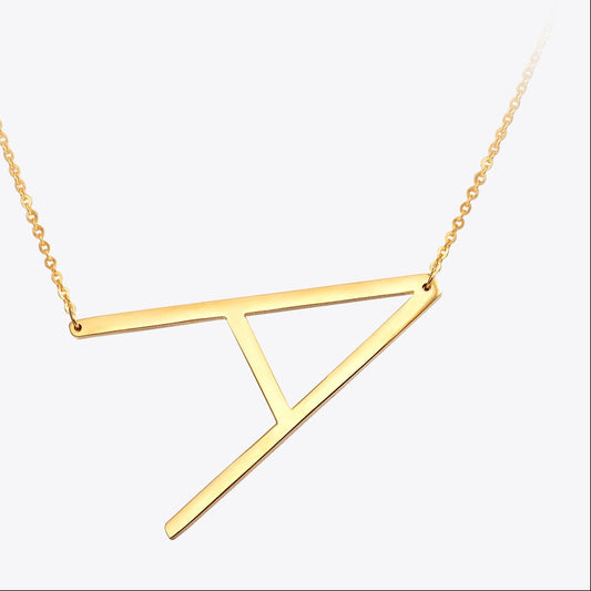 Letter Pendant Necklace 24K gold-plated