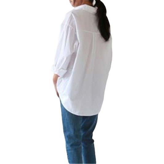 White long sleeved shirt with loose fitting