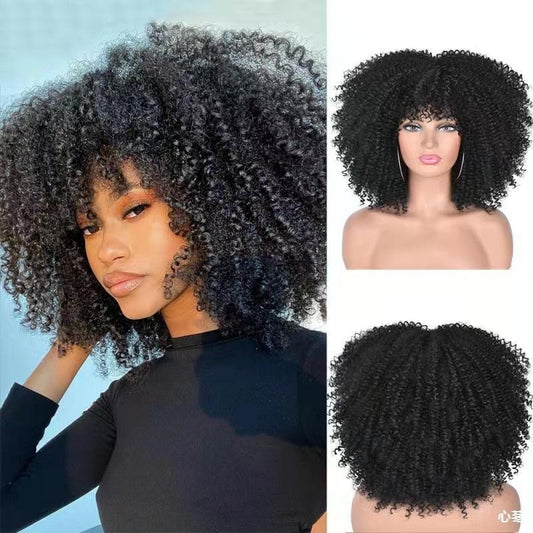 Curly Hair Wig Full Head Set