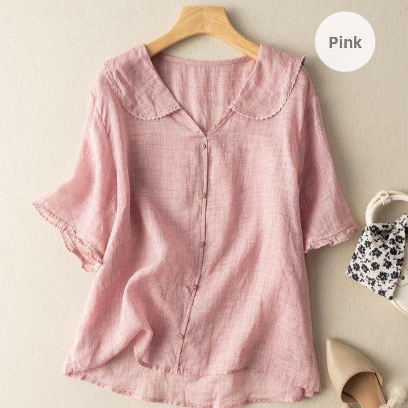 Boho Cotton-Linen Blouse